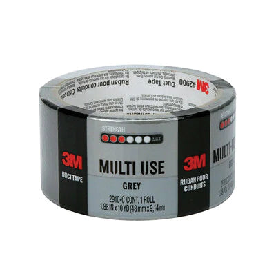 3M™ 051131-98002 Duct Tape, 1.88 in W, 10 yd L, Gray, Rubber Adhesive