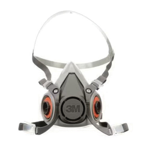 3M™ 051131-07025 Half Facepiece Reusable Respirator, M Mask, TPE Mask, Drop Down Headstrap, Gray