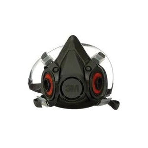 3M™ 051131-07026 Half Facepiece Reusable Respirator, L Mask, TPE Mask, Drop Down Headstrap, Gray