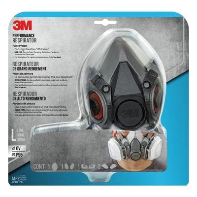 3M™ OV/P95 Series 051138-54252 Performance Paint Project Respirator, L Mask