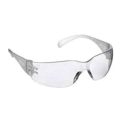 3M™ 051141-33218 Safety Eyewear, Clear Lens, Anti-Scratch Lens, Wraparound Frame, Clear Frame, Standard Temple