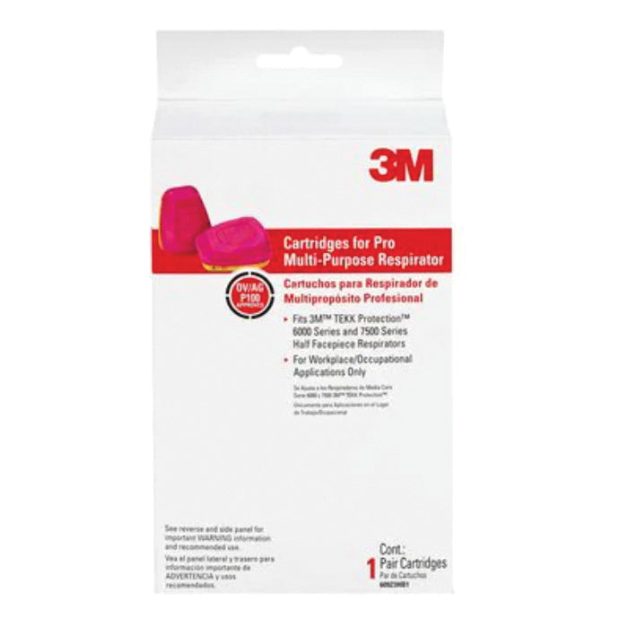 3M™ 051141-90022 Replacement Cartridge, Bayonet Connection, Combination Filter, Pink