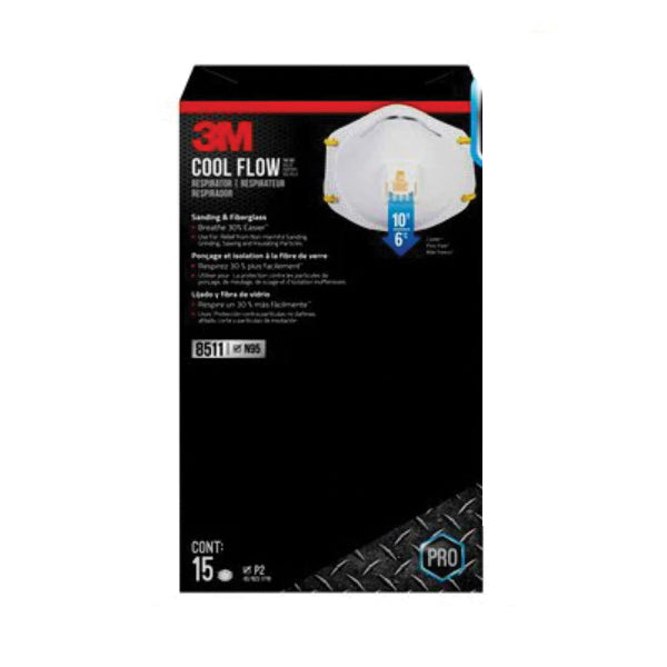 3M™ Pro Series 051141-90473 Disposable Respirator With Cool Flow™ Valve, Universal Mask, Cup Mask, Filter Class: N95