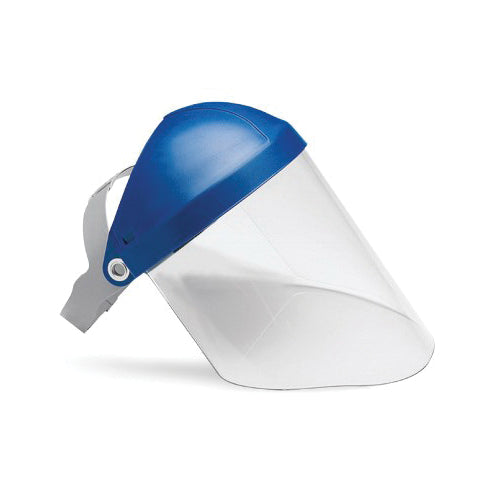 3M™ 078371-90028 Professional Faceshield, Polycarbonate Lens, Clear Lens, Thermoplastic Headgear, Blue Headgear