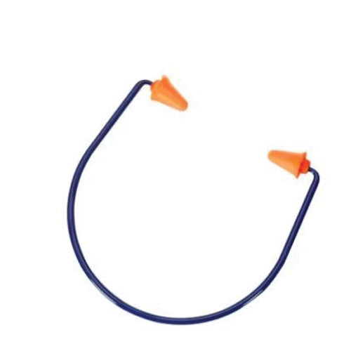 3M™ 080529-90537 Band Style Hearing Protector, 28 dB NRR, Orange Plug, Foam Plug, No