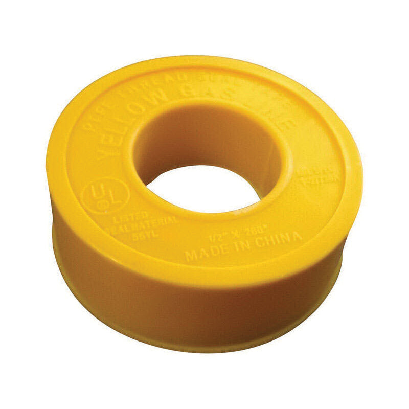 ACE® 01427082 Gas Line Thread Seal Tape, 1/2 in W, 260 in L, Yellow, PTFE