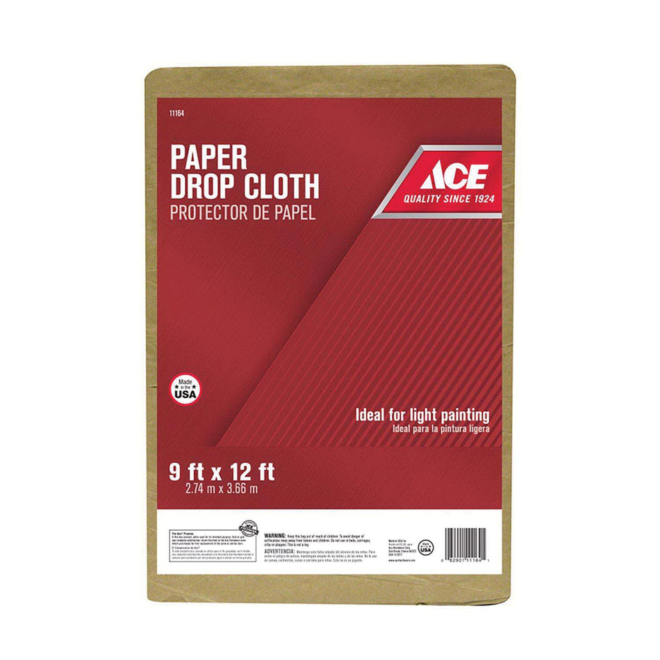 ACE® 02101/12ACE Drop Cloth, 9 ft W, 12 ft L, Paper