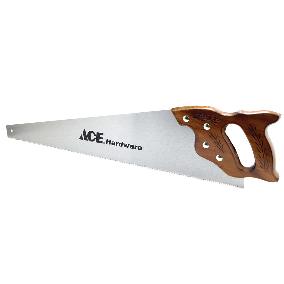 ACE® 025N2612 Contractor Handsaw, 26 in L Blade, Sharp Teeth, 12 TPI TPI, Steel Blade, Hardwood Handle