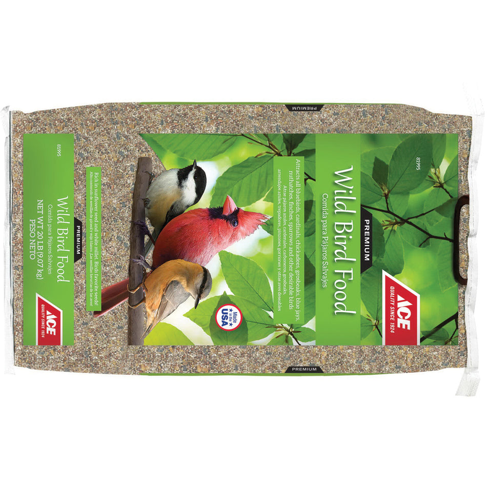 ACE® 100034126 Premium Assorted Species Wild Bird Food, 20 lb