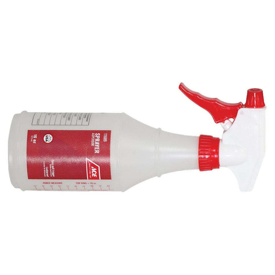 ACE® 11689ACE Spray Bottle, 16 oz Capacity, Clear