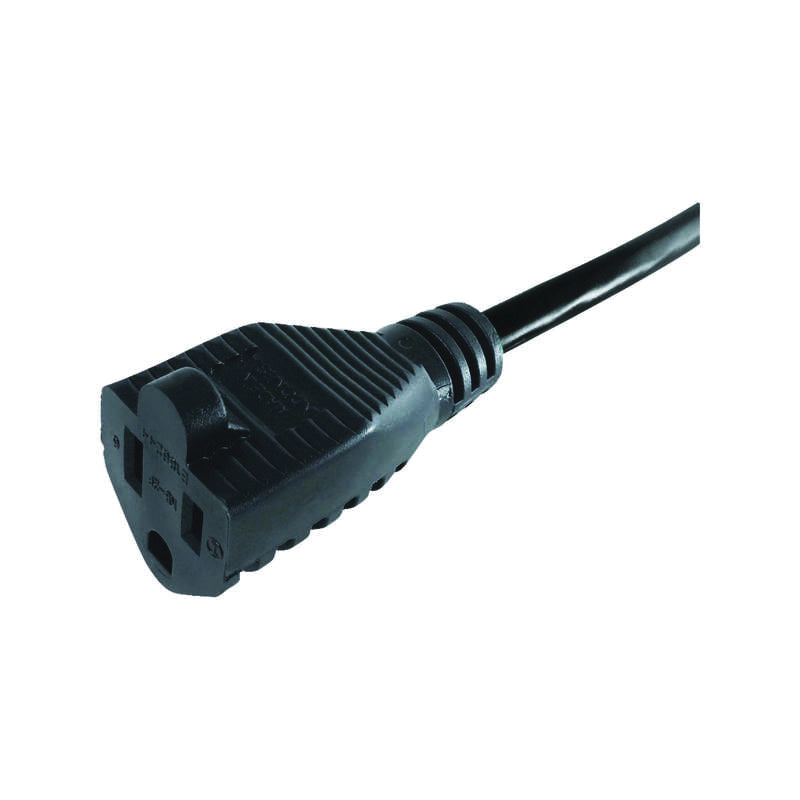 ACE® 1RE-002-025FBK Extension Cord, 125 V, SJO Conductor, 16/3 AWG Conductor, 25 ft L