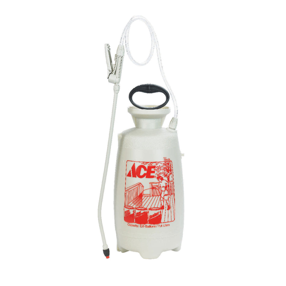 ACE® 25028A Deck Sprayer, 2 gal Capacity, Fan Nozzle, Coarse, Fine, Medium Spray, 34 in L Hose, Translucent Tank