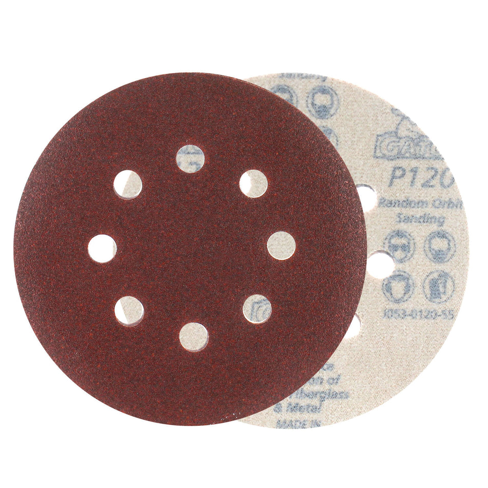 ACE® 4342-002 Sanding Disc, 5 in Dia, 120 Grit, Fine Grit, Aluminum Oxide Abrasive, Hook and Loop Attachment