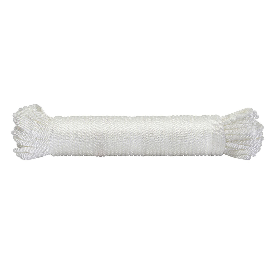 ACE® G1016H0100AC Rope, 1/4 in Dia, 100 ft L, 75 lb Load, Nylon, White