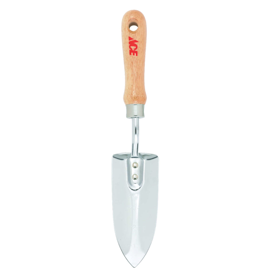 ACE® GT0831M Transplanter, Steel Blade, Wood Handle, 12 in OAL