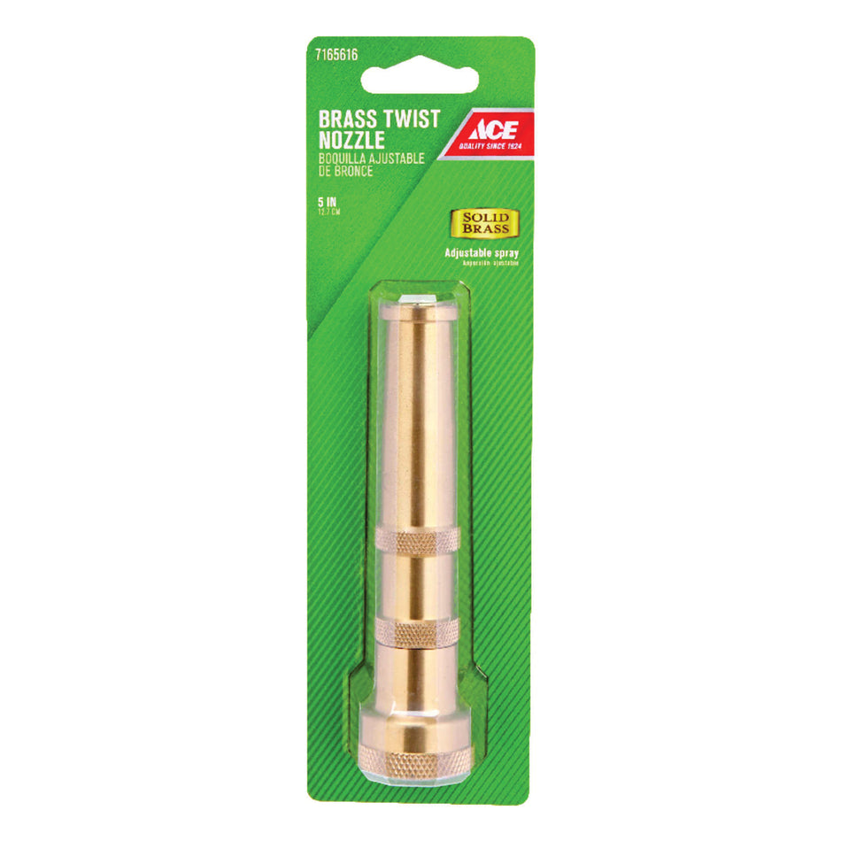 ACE® GT3185 Twist Control Adjustable Hose Nozzle, Brass