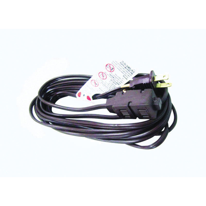 ACE® IN162PT220BR Extension Cord, 125 V, SPT-2 Conductor, 16/2 AWG Conductor, 20 ft L