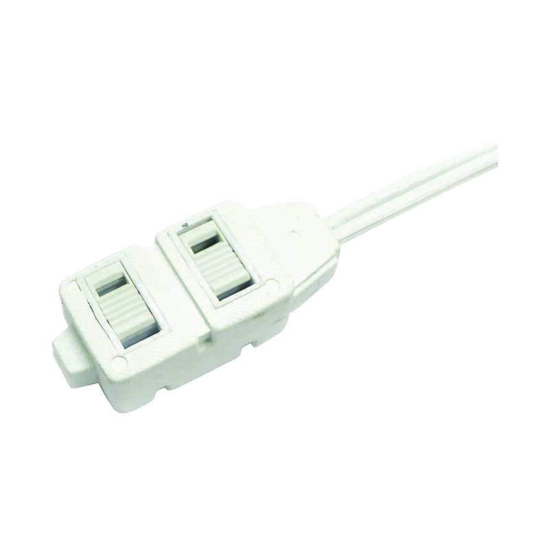 ACE® IN162PT220WH Extension Cord, 125 V, SPT-2 Conductor, 16/2 AWG Conductor, 20 ft L