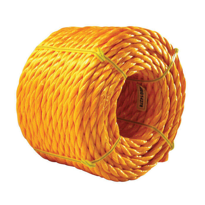 ACE® P9024C100Y01AC3 Rope, 3/8 in Dia, 100 ft L, 230 lb Load, Poly, Yellow