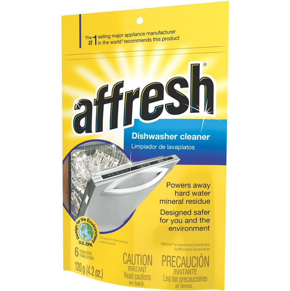 affresh W10282479 Dishwasher Cleaner, Tablet, 6 Count, Pouch