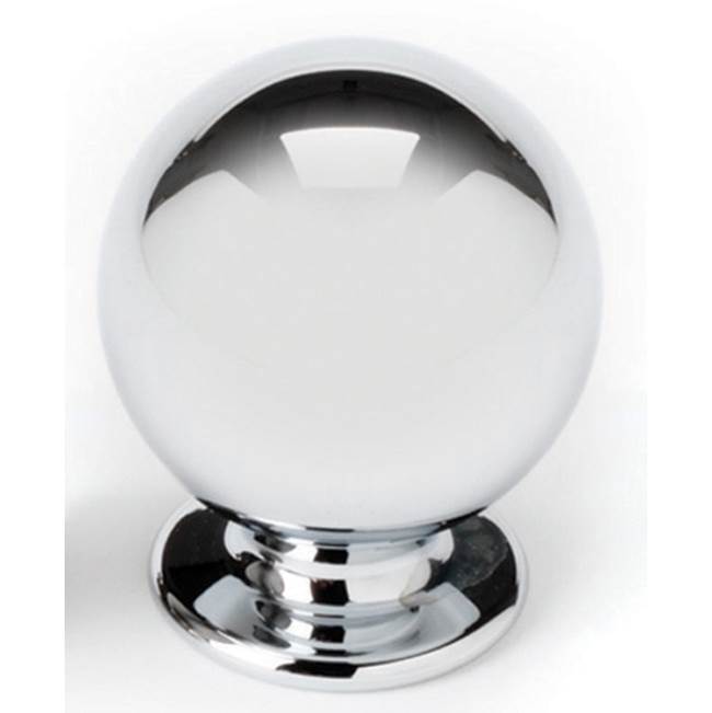 Creations® A1033-PC Cabinet Knob, 1-1/8 in L, 1-3/8 in Projection, Brass, Polished Chrome