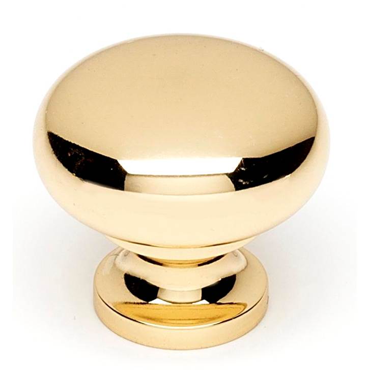 Creations® A1134-PB Cabinet Knob, 1-1/4 in L, 1-1/8 in Projection, Brass, Polished Brass