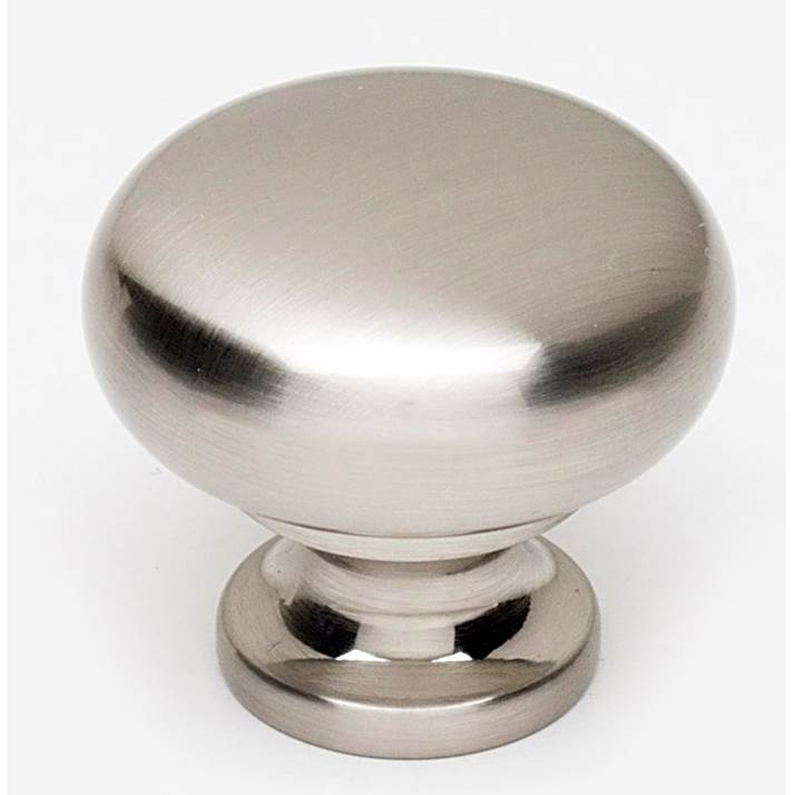 Creations® A1134-SN Cabinet Knob, 1-1/4 in L, 1-1/8 in Projection, Brass, Satin Nickel