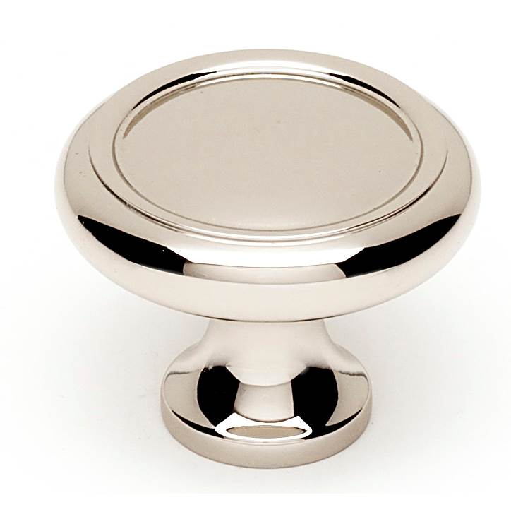 Creations® A1151-PN Cabinet Knob, 1-1/4 in L, 1-1/4 in Projection, Brass, Polished Nickel