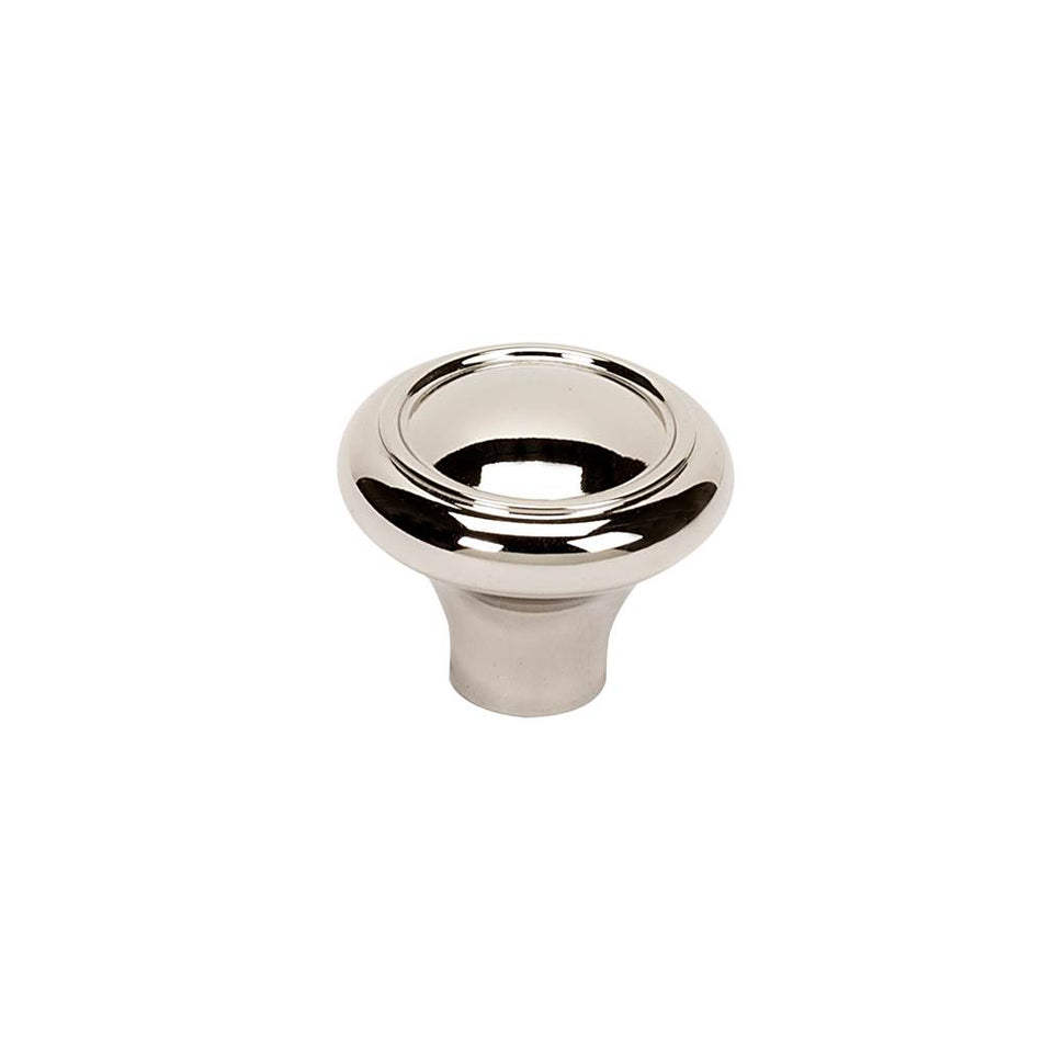 Creations® CLASSIC Series A1561-PN Cabinet Knob, 1-1/4 in L, Round, 1-1/8 in Projection, Brass, Polished Nickel