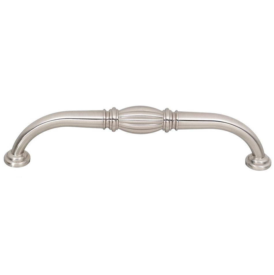 Creations® TUSCANY Series A234-6-SN Cabinet Pull, 6-5/8 in L Handle, 1-5/8 in Projection, Brass, Satin Nickel