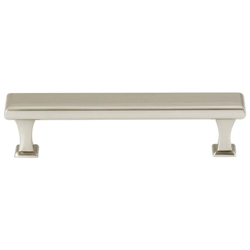 Creations® MANHATTAN Series A310-35-SN Cabinet Pull, 4-1/4 in L Handle, 1-1/8 in Projection, Brass, Satin Nickel