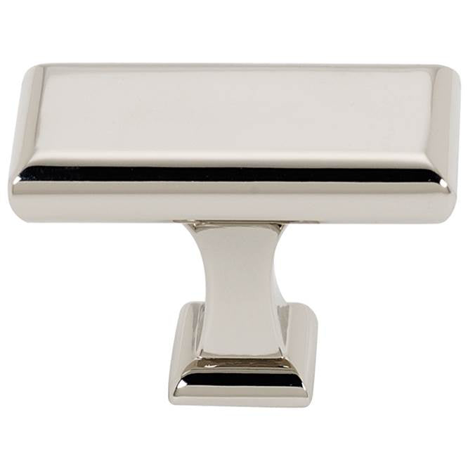 Creations® MANHATTAN Series A310-58-PN Cabinet Knob, 1-5/8 in L, Rectangular, 1-1/8 in Projection, Brass