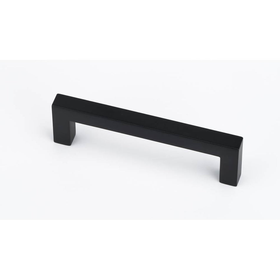 Creations® STYLE CENTS Series A530-MB Long Cabinet Pull, 4-1/8 in L Handle, 1-1/4 in Projection, Brass, Matte Black