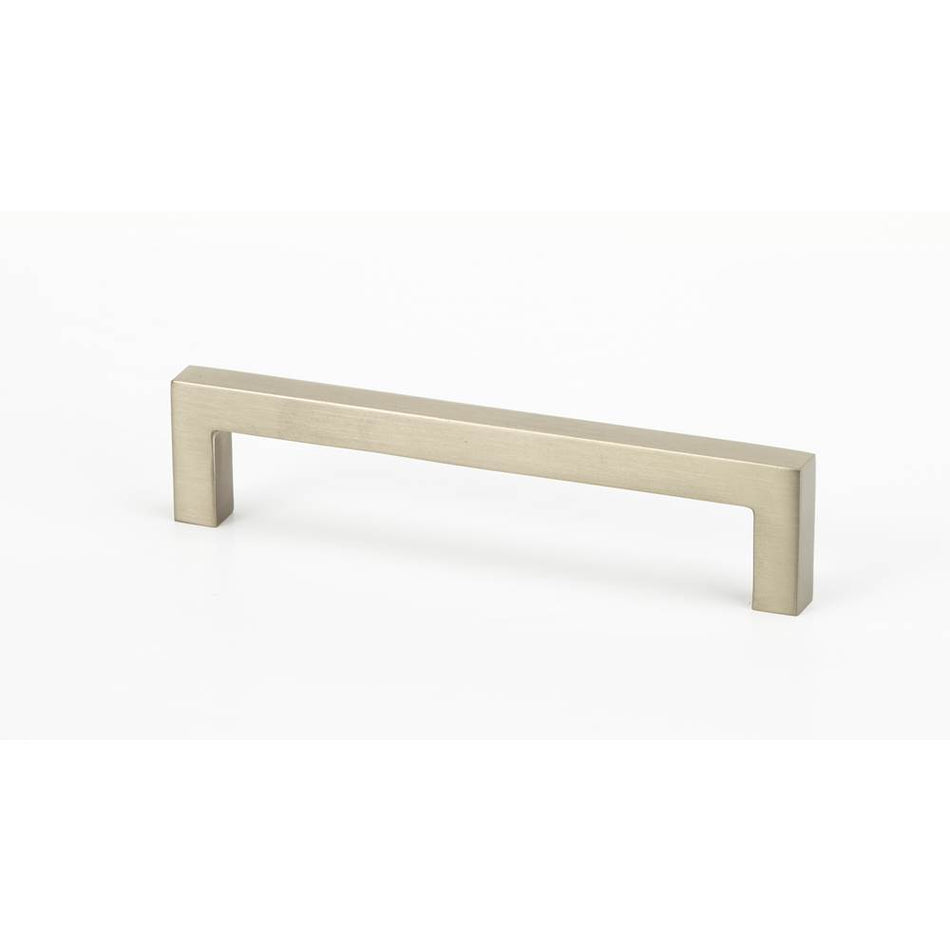 Creations® STYLE CENTS Series A531-SN Long Cabinet Pull, 5-1/2 in L Handle, 1-1/4 in Projection, Brass, Satin Nickel