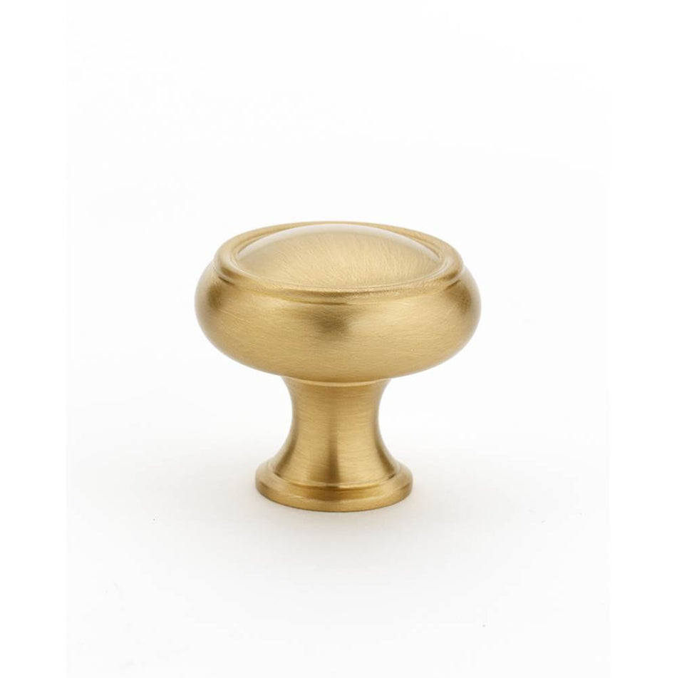 Creations® Charlie's Series A626-38-SB Cabinet Knob, 1-1/2 in L, 1-1/4 in Projection, Brass, Satin Brass