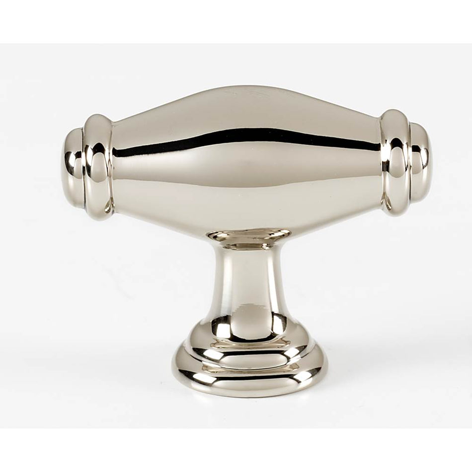 Creations® Charlie's Series A626-PN Cabinet Knob, 1-3/4 in L, Oval, 1-1/4 in Projection, Brass, Polished Nickel