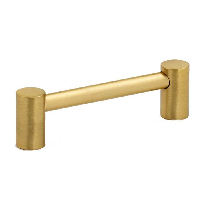 Creations® CONTEMPORARY I Series A715-3-SB Cabinet Pull, 3-5/8 in L Handle, 1-3/16 in Projection, Brass, Satin Brass