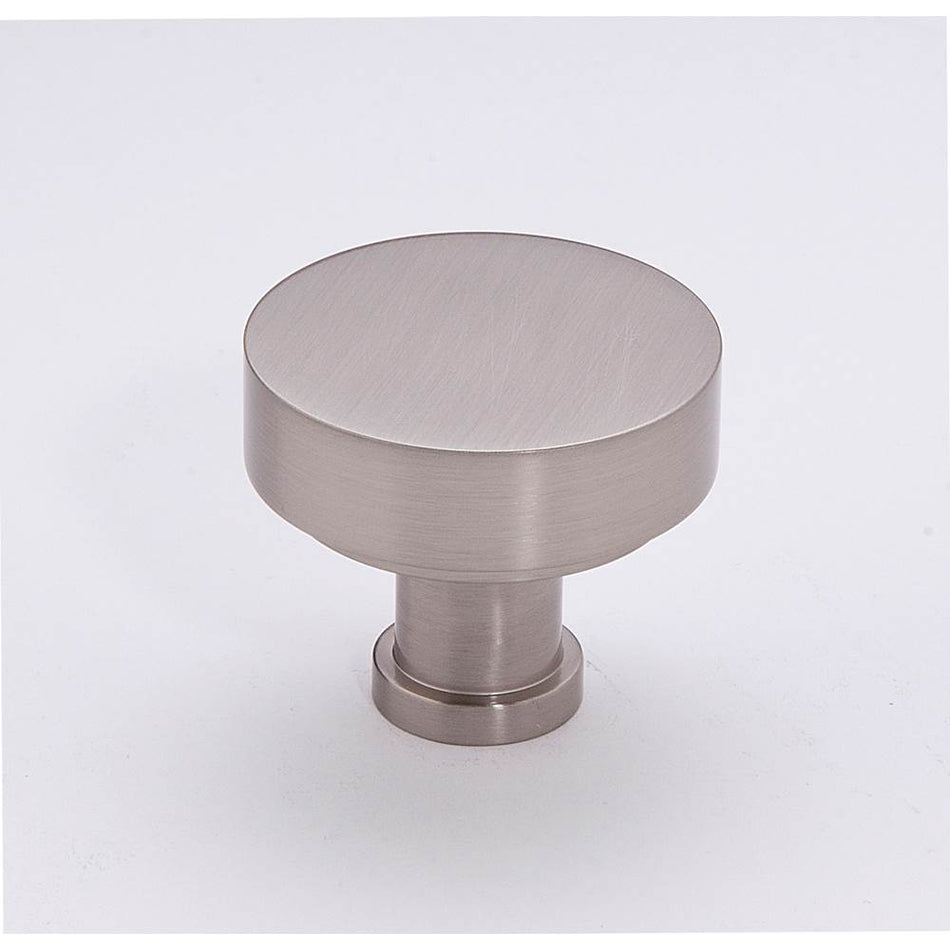 Creations® MODERNE Series A716-38-SN Cabinet Knob, 1-1/2 in L, 1-1/8 in Projection, Brass, Satin Nickel