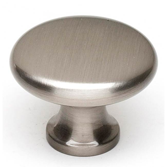 Creations® A814-14-SN Cabinet Knob, 1-1/4 in L, 1 in Projection, Brass, Satin Nickel