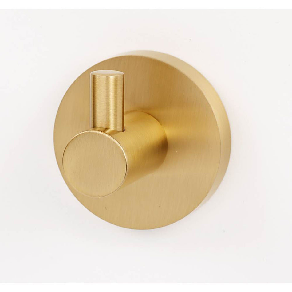 Creations® CONTEMPORARY Series A8380-SB Robe Hook, 2 in L, 2 in W, 2 in H, Brass, Satin Brass