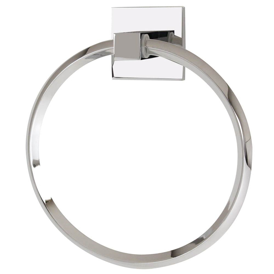 Creations® CONTEMPORARY II Series A8440-PC Towel Ring, 6 in Dia Ring, Brass