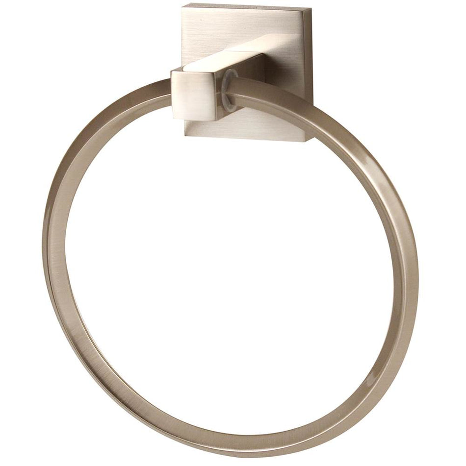 Creations® CONTEMPORARY II Series A8440-SN Towel Ring, 6 in Dia Ring, Brass