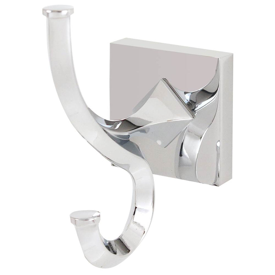 Creations® CONTEMPORARY II Series A8499-PC Robe Hook, 2 in L, 4 in H, Brass, Polished Chrome