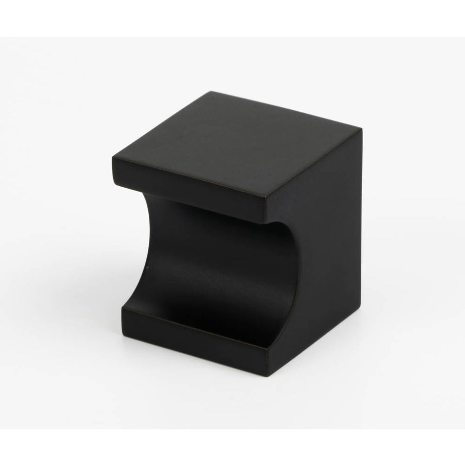 Creations® CONTEMPORARY II Series A853-1-MB Cabinet Knob, 1 in L, Square, 1 in Projection, Brass, Matte Black