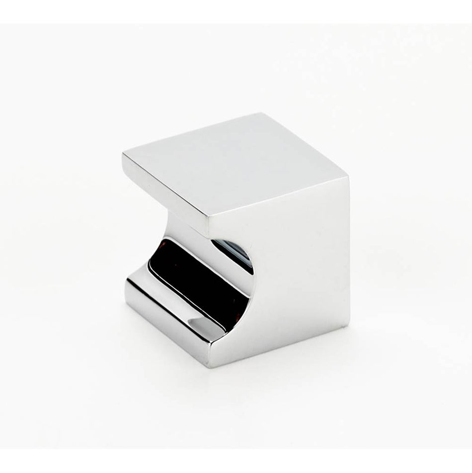 Creations® CONTEMPORARY II Series A853-1-PC Cabinet Knob, 1 in L, Square, 1 in Projection, Brass, Polished Chrome