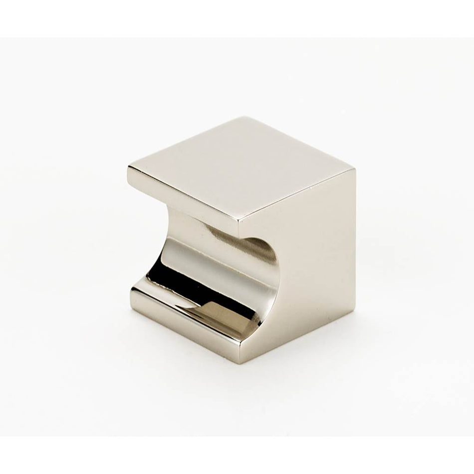 Creations® CONTEMPORARY II Series A853-1-PN Cabinet Knob, 1 in L, Square, 1 in Projection, Brass, Polished Nickel