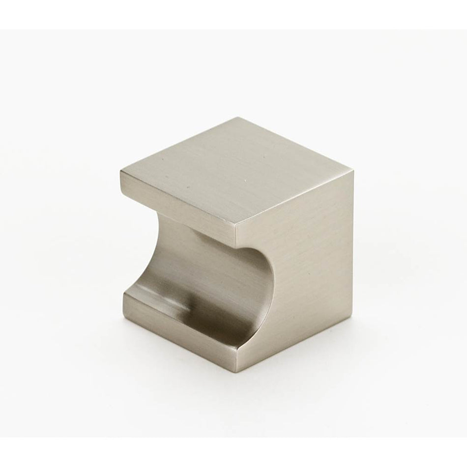 Creations® CONTEMPORARY II Series A853-1-SN Cabinet Knob, 1 in L, Square, 1 in Projection, Brass, Satin Nickel