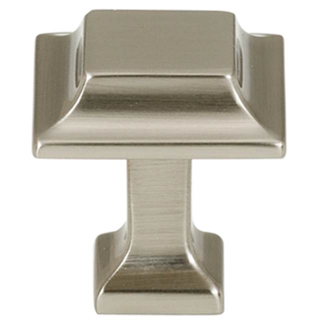 Creations® MILLENNIUM Series A950-1-SN Cabinet Knob, 1 in L, Square, 1 in Projection, Brass, Satin Nickel