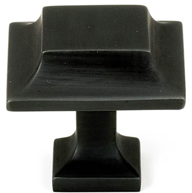 Creations® MILLENNIUM Series A950-14-BRZ Cabinet Knob, 1-1/4 in L, Square, 1 in Projection, Brass, Bronze