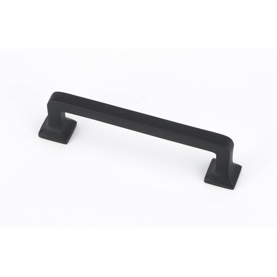 Creations® MILLENNIUM Series A950-35-MB Cabinet Pull, 4-1/8 in L Handle, 1-1/8 in Projection, Brass, Matte Black